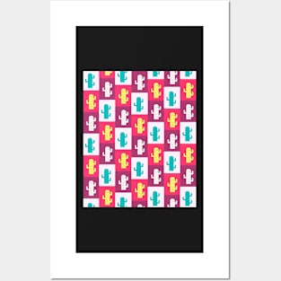 Cacti in rectangles Posters and Art